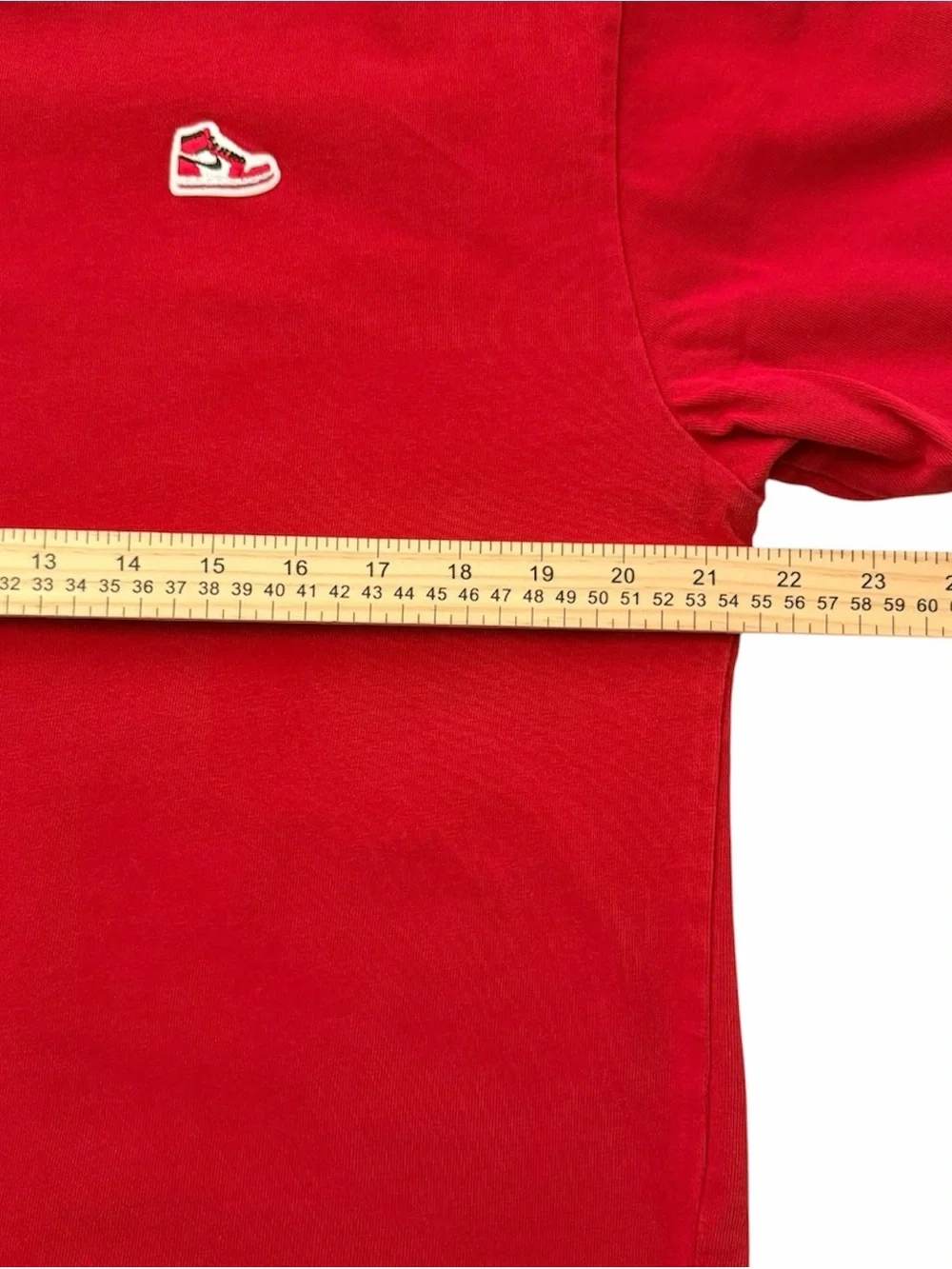 Jordan Red Sneaker Patch T Shirt Men’s Medium Jumpman Cotton Tee